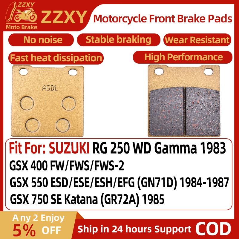 1 คู่อุปกรณ์เสริมรถจักรยานยนต์เซรามิคไฟเบอร์เบรคหน้าสําหรับ SUZUKI RG 250 WD Gamma 1983 GSX 550 ESD/