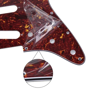 Fleor 11-Hole SSS Guitar Pickguard Pick Guard Scratch Plate & Pickguard Screws for FD ST Guitar Parts, 13 สีให้เลือก