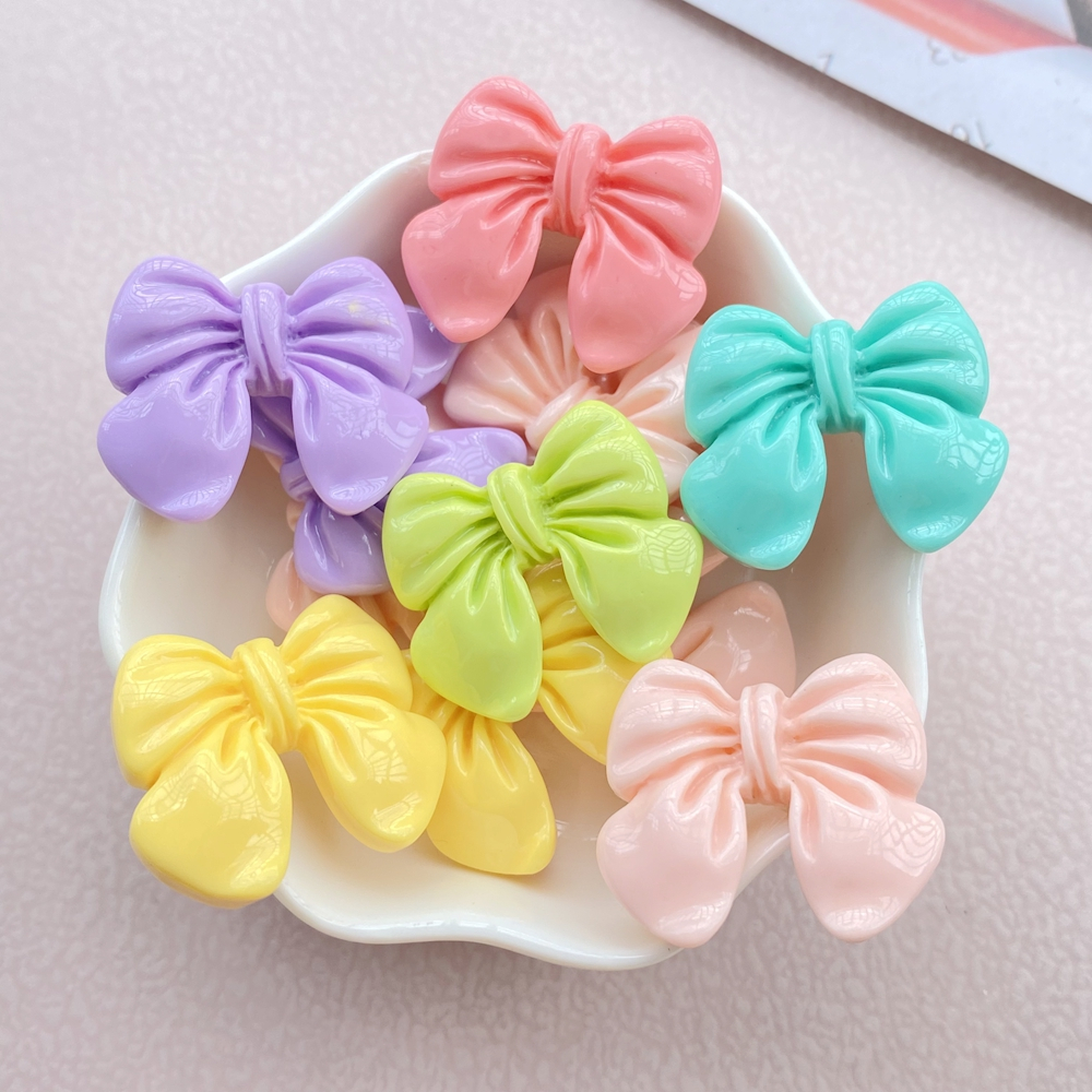 10 ชิ้นชุดเรซิ่นน่ารักโบว์ด้านล่างแบน ทําเอง โทรศัพท์มือถือแพทช์แบนจี้อุปกรณ์โทรศัพท์มือถืออุปกรณ์ตกแต่ง