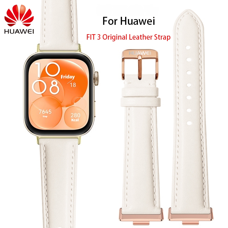 Huawei สายหนังแท้เดิมสําหรับนาฬิกา Huawei Fit2 -Fit 3-Fit4 Fit4pro-Fit5-Fit5 pro สายหนังแนวโน้มแฟชั่น