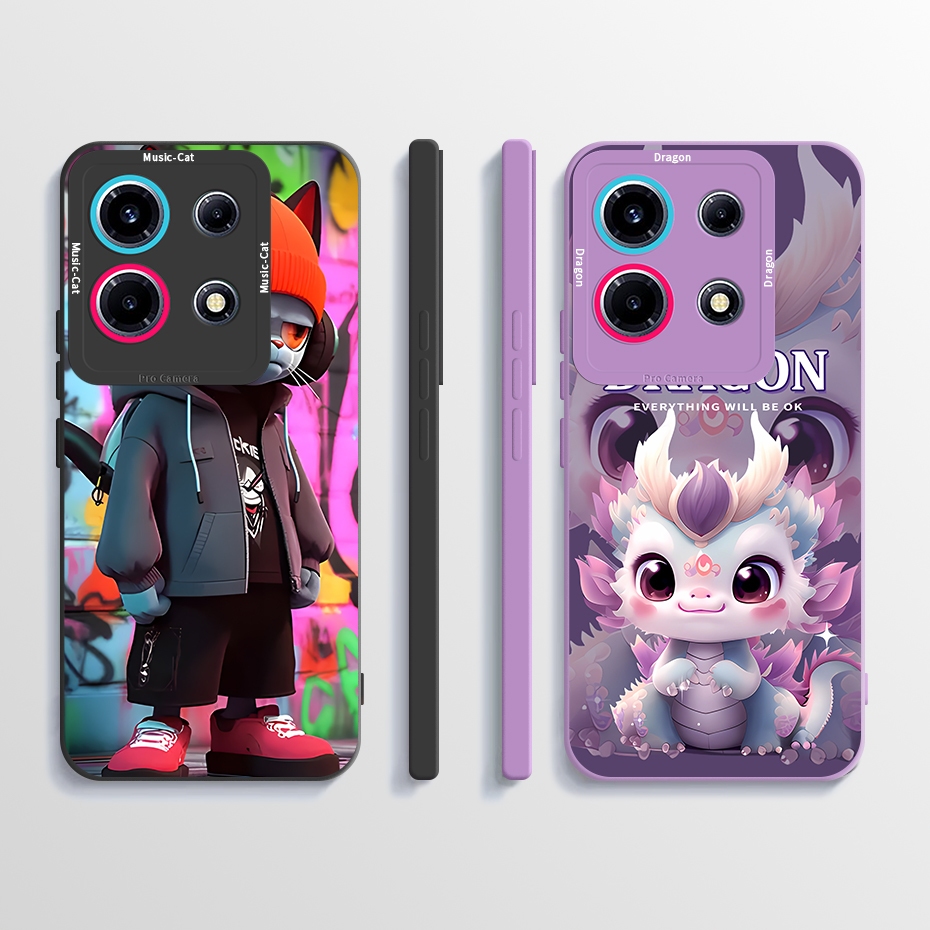 สําหรับ Infinix Note 30 VIP 5G X6710 ซิลิโคนอ่อนนุ่ม TPU กันกระแทกเคสโทรศัพท์รูปแบบเย็นพิมพ์ปกหลังปลอก