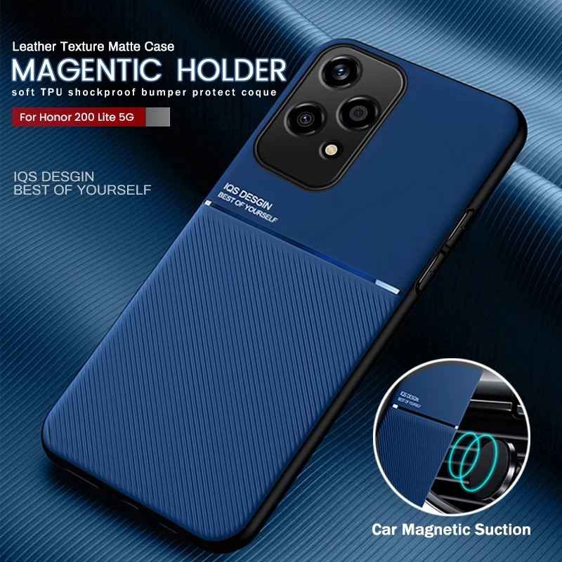 สําหรับ Honor 200 Pro 5G 2024 Matte แม่เหล็กหนังกรณี Honor 200 Lite Honor 200 Honar Honer 200 TPU กร