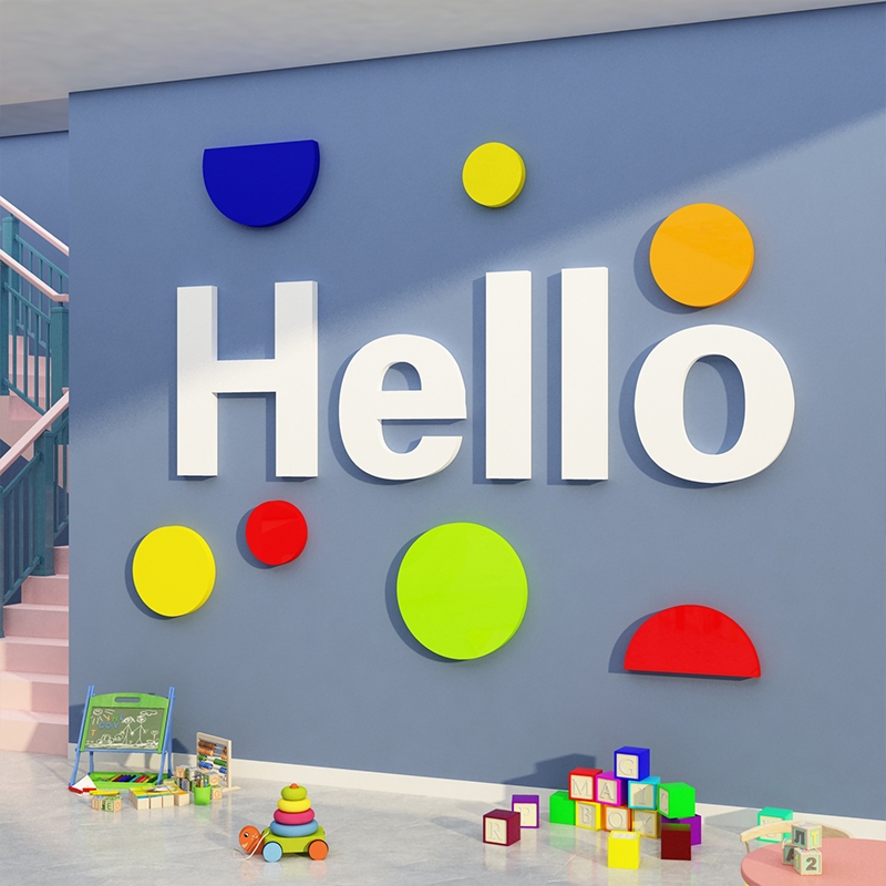 Hello Slogan School Classroom Decorative Wall Front Desk Window Stickers Welcome