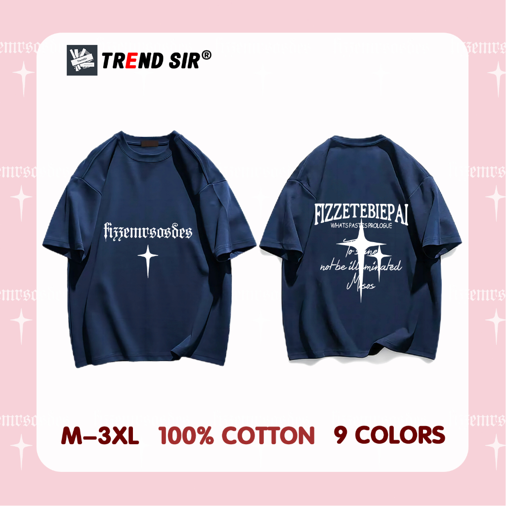 TrendSir พร้อมส่ง เสื้อโอเวอร์ไซส์ เสื้อยืดนิ่ม ลายพิมพ์ตัวอักษรสัญลักษณ์เทวดา ผ้าคอตตอน 100% Cotton 9สี M-3XL