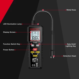 Habotest HT5009 เครื่องทดสอบของเหลวน้ํามันเบรก LCD น้ํามันเบรกดิจิตอลตรวจจับปากกาน้ํามันเบรกรถยนต์เนื้อหาเครื่องตรวจจับสัญญาณเตือน
