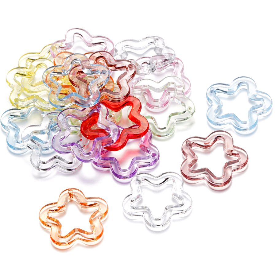 เซนต์. คunkka 10 อะคริลิคโปร่งใสจี้ดาวห้าแฉกที่มีสีสันดาวห้าแฉกสําหรับ ทําเอง สร้อยคอจี้ทํา