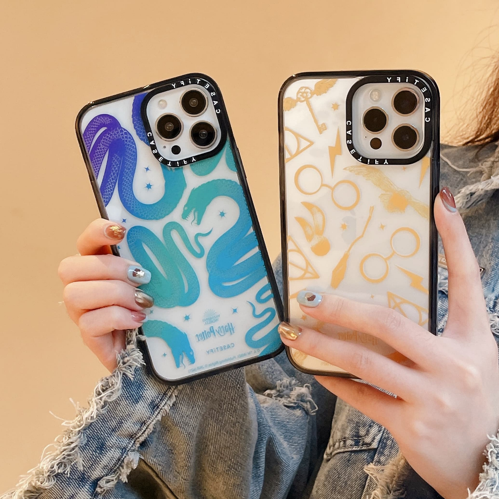 Casetify Harry Port Snake Totem สําหรับ iphone 16promax 15 pro max 14 pro max 14 plus 13 pro max i13 13pro 11 pro max iphone11 12 pro max Soft Clear Case โทรศัพท์กันกระแทก