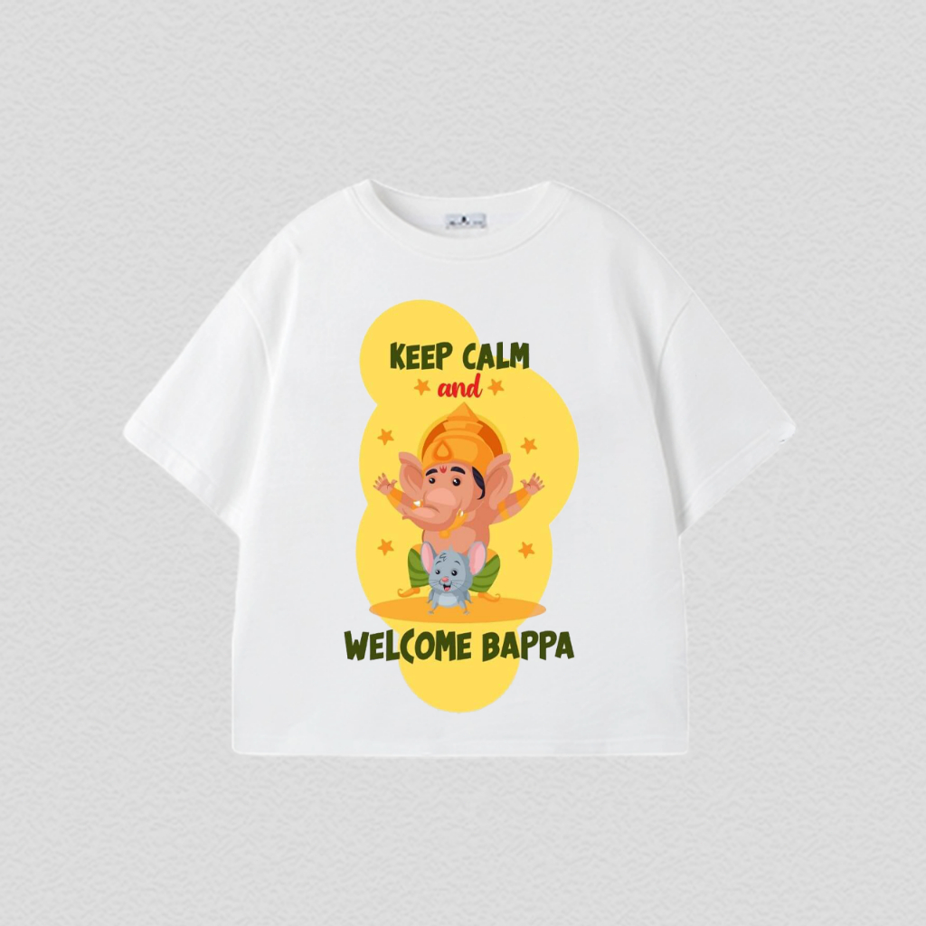 [ผ้าฝ้าย 100%] เสื้อพระพิฆเนศ Ganesh Chaturthi kid's T-shirt เสื้อยืดเด็กน่ารัก พร้อมส่ง เหมาะสำหรับทั้งชายและหญิง100cm-150cm