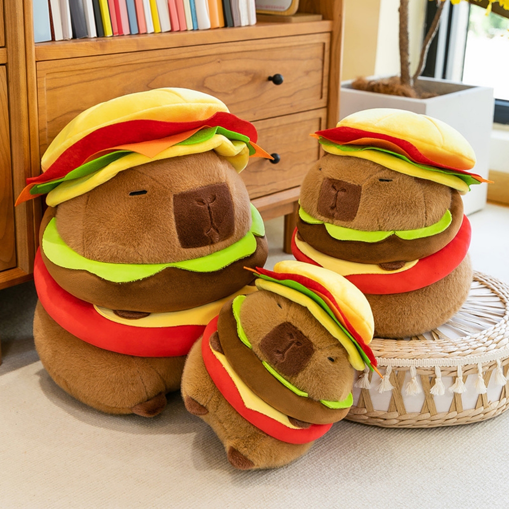 [Homyl1] Capybara ของเล่น Huggable สบายน่ารักโซฟา Capybara รูปสําหรับเด็กผู้หญิงครอบครัวผู้ใหญ่วัยรุ่นของขวัญวันเกิด Capybara ตุ๊กตายัดนุ่น Burger Guinea Pig น่ารัก ของขวัญวันเกิด สําหรับเด็ก
