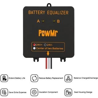 Powmr แบตเตอรี่ Equalizer สําหรับ 2x12V แบตเตอรี่ Charger Controller 24V ระบบพลังงานแสงอาทิตย์แบตเตอรี่ Balancer สําหรับเจลน้ําท่วม AGM Lead Acid BE24