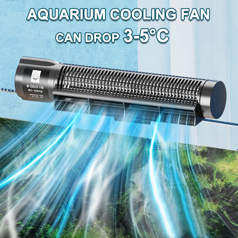 Old Fisherman-Water Grass Fish Tank Cooling Handy Tool พัดลมควบคุมอุณหภูมิอัตโนมัติ Silent Coral Tank เครื่องทําน้ําเย็น Refri