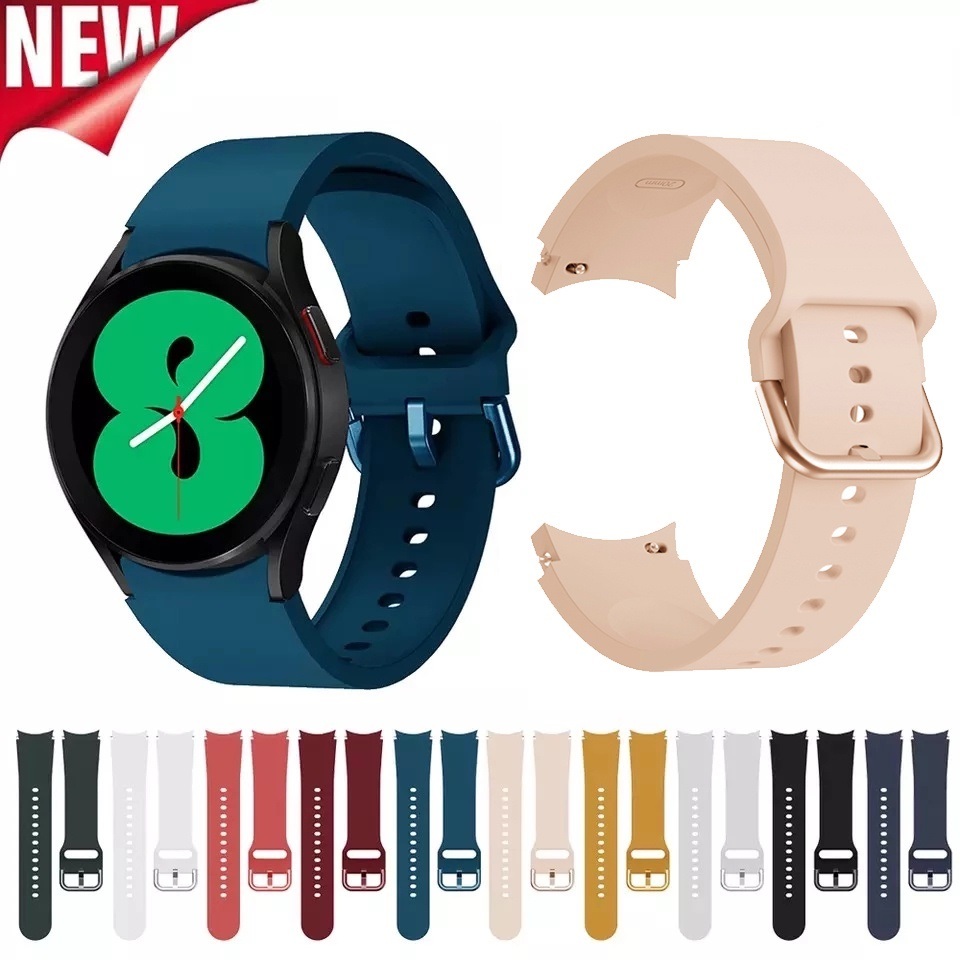 สายซิลิโคนสําหรับ Samsung galaxy watch 7 6 5 4 FE Watch7 Watch5 Pro Watch6 watch4 classic 42 มม.46 มม.40 มม.44 มม.43 มม.47 มม.นาฬิกาสร้อยข้อมือกีฬา