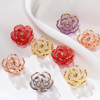 St. kunkka 10 ชิ้น จี้ลูกปัดอะคริลิค ลายดอกไม้ เข้ากับทุกการ…