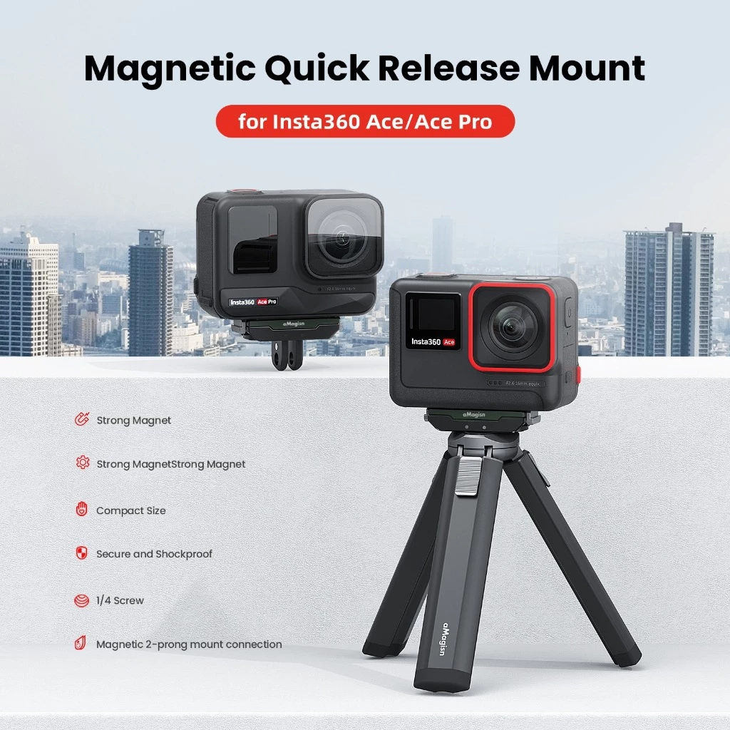 【🇹🇭 กรุงเทพฯ】aMagisn ที่ยึดถอดเร็วสำหรับ Insta360 X4 Air/Ace Pro 2/X5 อแดปเตอร์แม่เหล็กอลูมิเนียม เกลียว 1/4" อุปกรณ์เสริม Insta360 Ace Pro 2 thumbnail 7