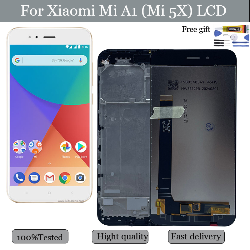 หน้าจอสัมผัสดิจิทัล lcd สําหรับ Xiaomi Mi A1 5X MiA1 Mi5X MDG2 MDI2