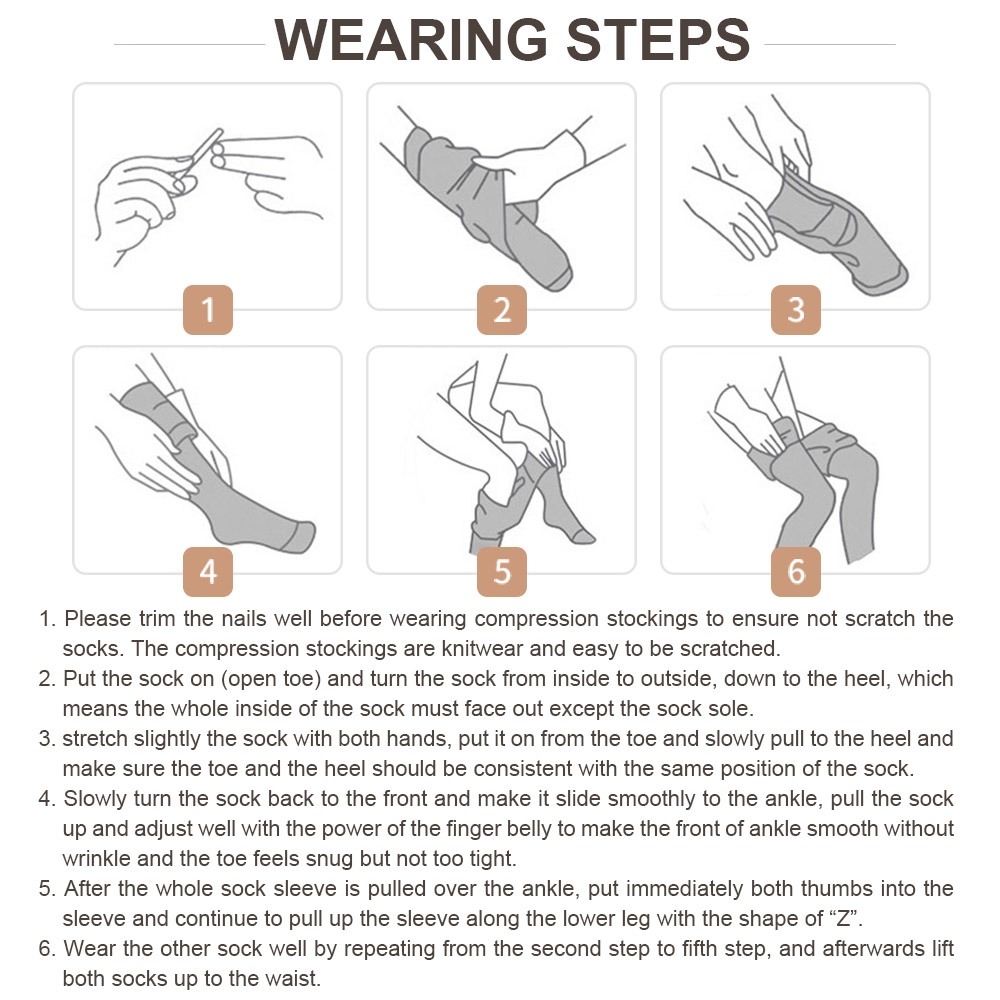 Cofoe ทางการแพทย ์ การบีบอัดถุงน ่ อง Varicose Veins ถุงเท ้ าป ้ องกันลูกวัวบรรเทาอาการปวดความดันการไหลเวียนนุ ่ มยืดหยุ ่ น Anti-thrombosis ถุงน ่ องขาสนับสนุนถุงเท ้ ากลางหลอดเปิดนิ ้ วเท ้ า - รูปที่ 7