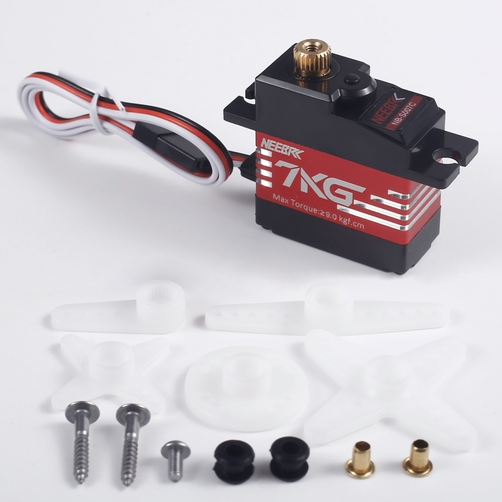 Rc Servo 7KG Digital Servo,Mini Servo เกียร์โลหะเต็มรูปแบบแรงบิดสูง 25T Servo Arm สําหรับ 1/14 1/16 RC รถหุ่นยนต์ Helicopte เรือเครื่องบิน Fixed-Wing