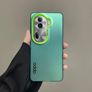 เคสโทรศัพท์สําหรับOPPO Reno 13 14 12 11 10 ProกรณีOPPO Reno 14F 13F 12F 11F 8T 4G 5G 8Z 7Z 6 4 5 7 8 Liteปกหรูหราโลหะออโรร่าผิวMatte Cover