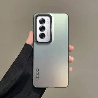 เคสโทรศัพท์สําหรับOPPO Reno 13 14 12 11 10 ProกรณีOPPO Reno 14F 13F 12F 11F 8T 4G 5G 8Z 7Z 6 4 5 7 8 Liteปกหรูหราโลหะออโรร่าผิวMatte Cover