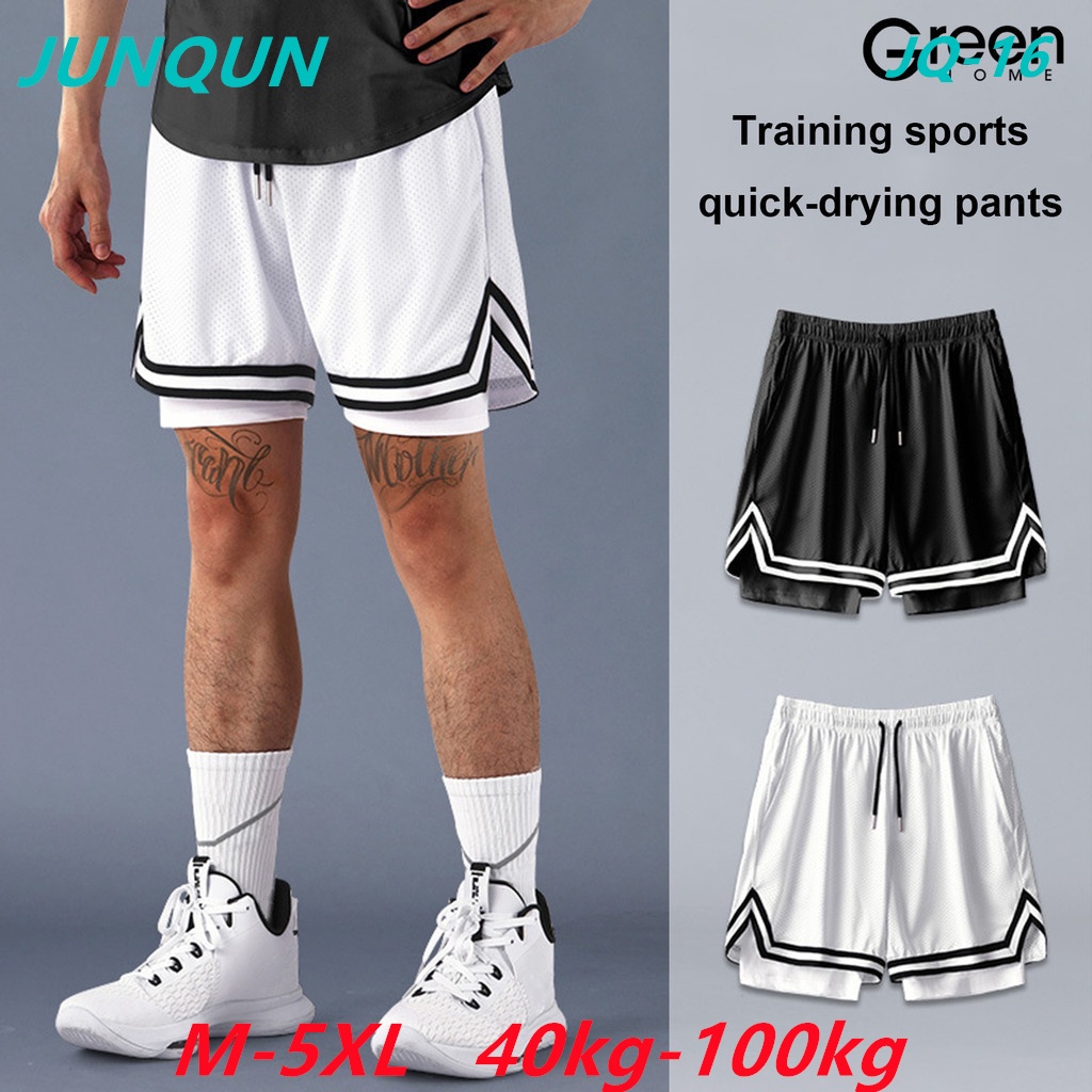 JUNQUN M-5XL กางเกงกีฬา แห้งไว ระบายอากาศได้ดี ยืดหยุ่นสูง เหมาะสำหรับเล่นกีฬาและวิ่ง JQ-16