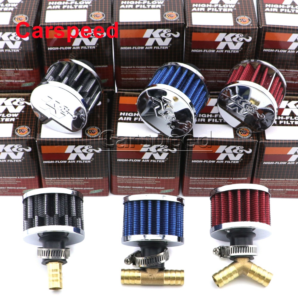 K&n KN 12 มม.รถ Air Breather ไอดีเครื่องยนต์คุณภาพสูงยานยนต์ Universal วาล์วกรองน้ํามัน