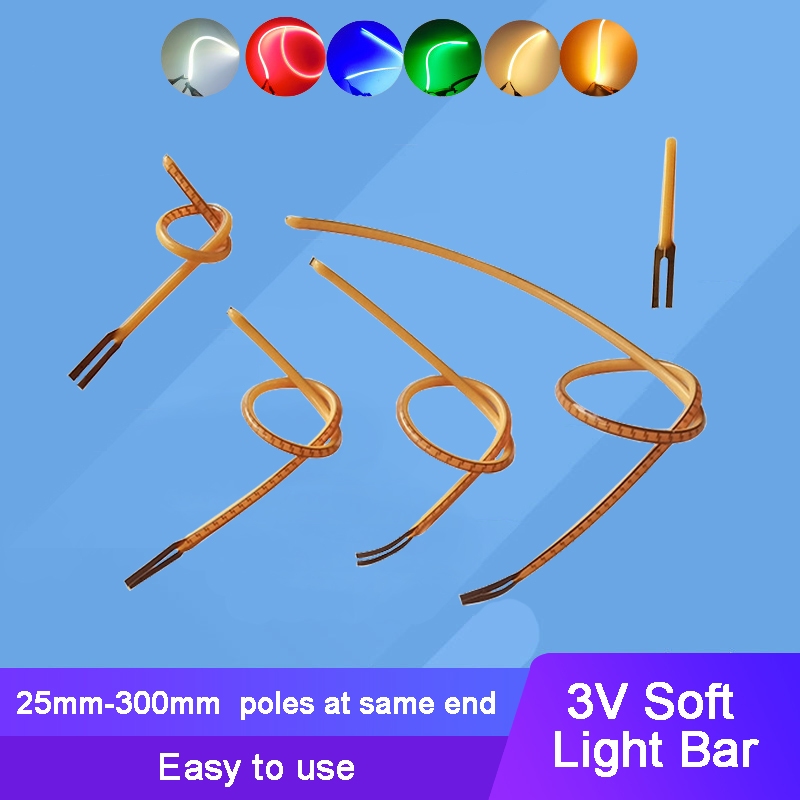 2pcs 3V 25 มม.-300 มม.LED Soft Light Bar สําหรับตกแต่งบ้านกลางแจ้ง DIY