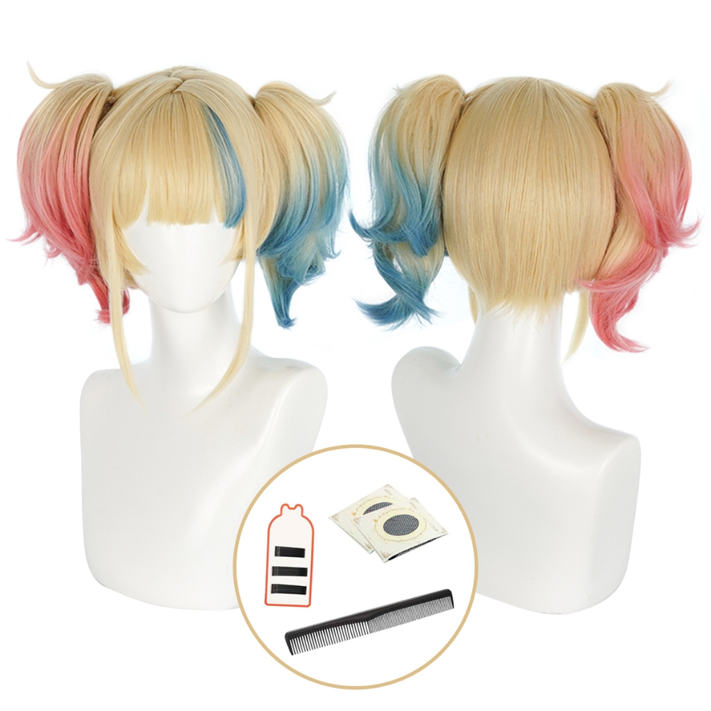 Holoun อะนิเมะ Hrley Quinn Joker วิกผมคอสเพลย์ Suicide Squad Executive