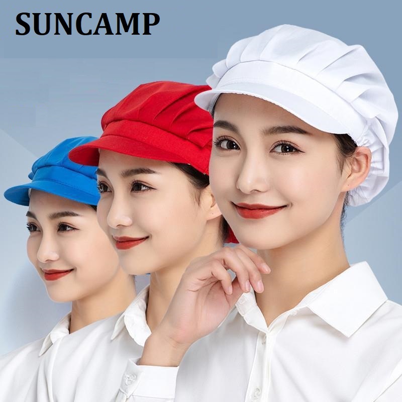 (พร้อมส่ง) หมวกเชฟ หมวกทำอาหาร หมวกทำงาน หมวกตาข่าย กันฝุ่น ระบายอากาศ หมวกใส่อาหารอนามัย
