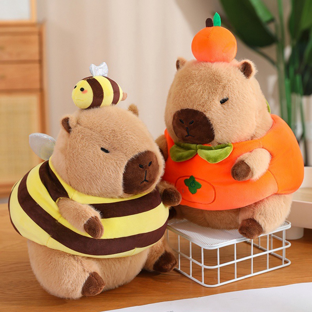 ตุ๊กตา Capybara น่ารัก รูปการ์ตูน นุ่ม เหมาะเป็นของขวัญคริสต์มาส ตกแต่งห้องนอน