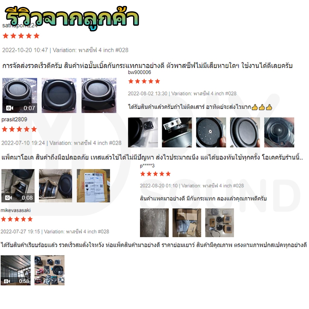 DIYsound  พร้อมส่ง  พาสซีฟ 4 นิ้ว ไดอะเฟรมเบส พาสซีพลำโพง เบสความถี่ต่ำ แผ่น passive radiator พาสซีฟวูฟเฟอร์เบส passive bass เหมาะสำหรับงาน DIY ราคา ถูกที่สุด ดีลบีเคเค แกลเลอรีภาพที่ 5