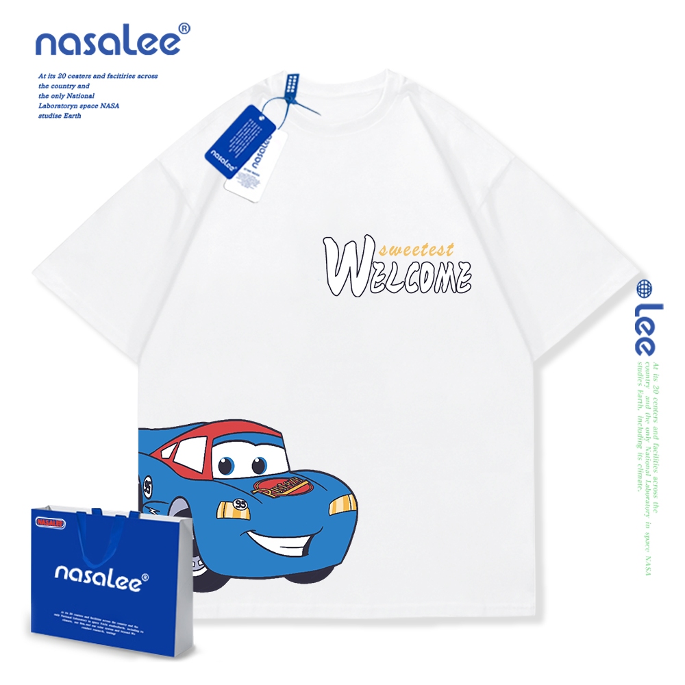 ซื้อ 2024สินค้าใหม่! เสื้อยืดแขนสั้นสำหรับเด็ก NASA สบายและนุ่ม ผ้าฝ้ายแท้ 100% เสื้อเด็ก เด็กชาย