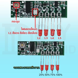 DIYsound ไฟวัดแบต12v/24v ไฟแสดงแบตเตอรี่ Li-ion 2S 4S 6S 8S **ย้ายไฟแล้ว** LED แสดงสถานะระดับแบตเตอรี่ LED ตัววัดโวลท์แบต แสดงแบตเตอรี่21v เตือนแบต แบต