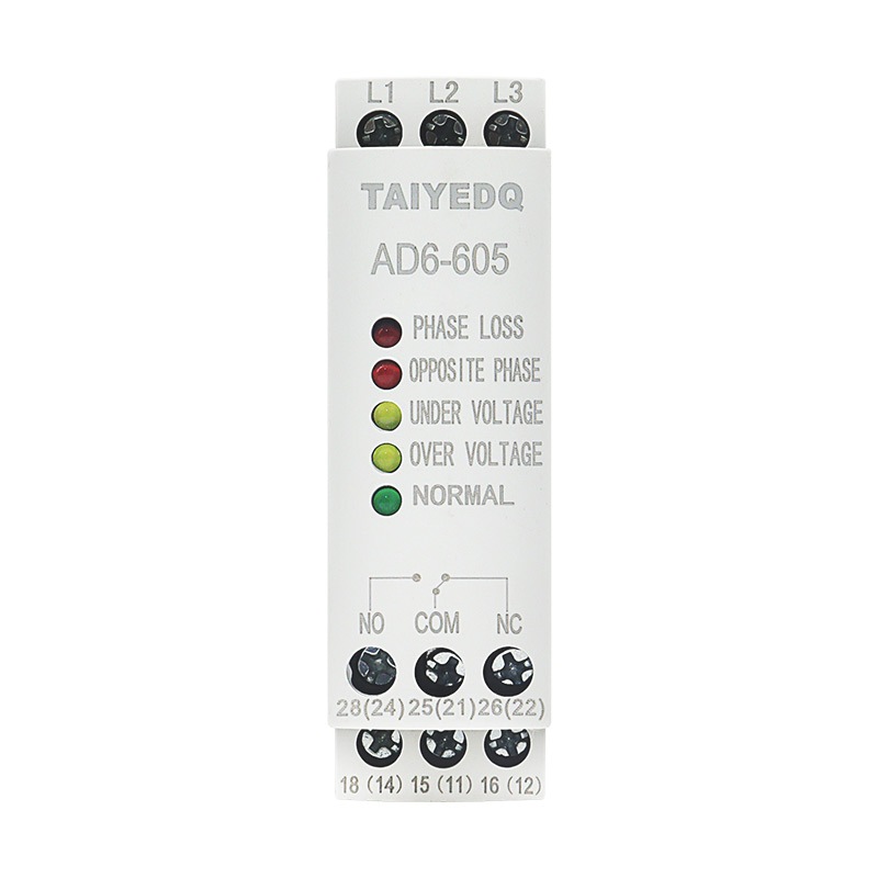AD6-605 AC380V สามเฟสความสมดุลการป้องกันแรงดันไฟฟ้าเกินและแรงดันตก
