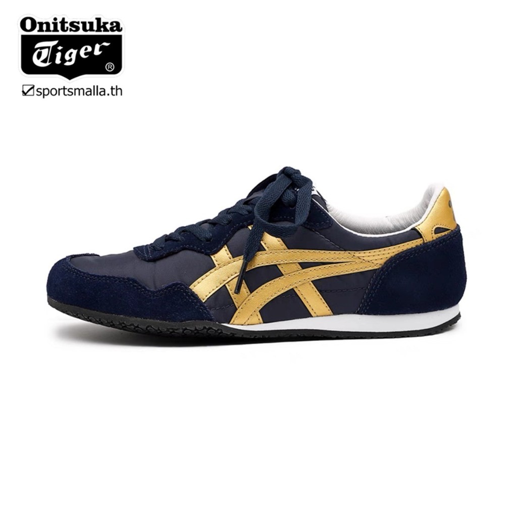 ใหม่ Onitsuka Navy Blue SERANO รองเท้าผ้าใบผู้ชายผู้หญิง 1183B400-20
