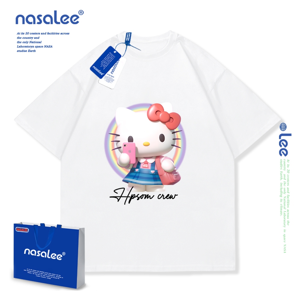 NASAเสื้อยืดแขนสั้นเด็กลายการ์ตูนน่ารัก เสื้อยืดคอกลม ผ้าคอตตอน เสื้อยืดเด็กไสตล์เกาหลี