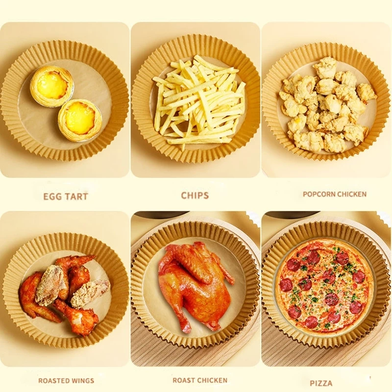 🍕แบบใช้แล้วทิ้ง🍕กระดาษหม้อทอด กระดาษทอด กระดาษรองอบ แผ่นกระดาษรองหม้อทอดไร้น้ำมัน กันติด กันน้ำ แผ่นรองหม้อทอด เกรดอาหาร ทนความร้อน อุปกรณ์ทำอาหาร thumbnail 9