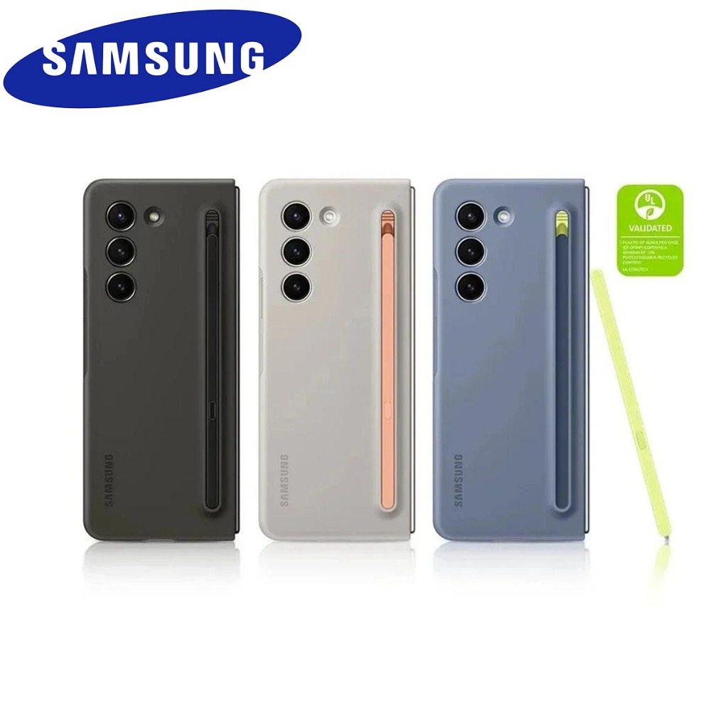 Samsung Original Galaxy Z Fold5 Slim S Pen Phone Case พร้อม S Pen ZFold 5 ปลอกซิลิโคนในตัวปากกาสไตลัส Spen Case
