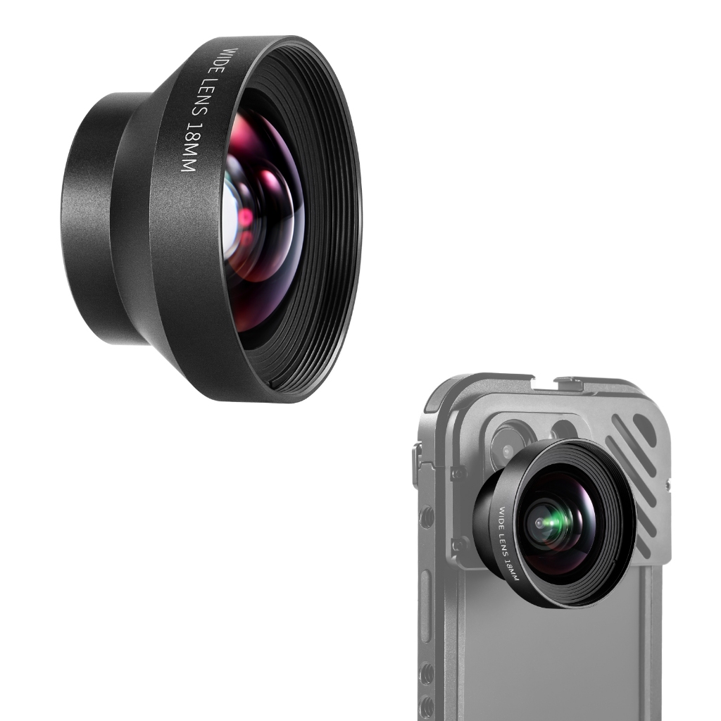 Neewer เลนส์มุมกว้าง HD 18 มม. 100° สําหรับเคสกรงโทรศัพท์พร้อมเกลียว 17 มม. LS-42