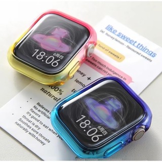 Clear Gradient กรอบสําหรับ i นาฬิกากรณีนาฬิกา Series 9 8 7 6 5 4 3 2 1,SE,SE2 ขนาด 49 มม.41 มม.45 มม.38 มม.40 มม.42 มม.44 มม.Smart iWatch กรณี
