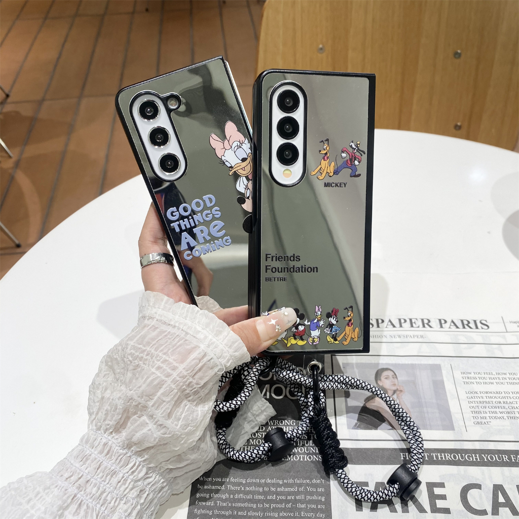 เคสโทรศัพท์ Samsung Donald Duck Samsung Galaxy Z Fold6 Z Fold5 Z Fold4 Z Fold3 Z Fold2 เคสโทรศัพท์ Samsung เคสโทรศัพท์แบบพับได้