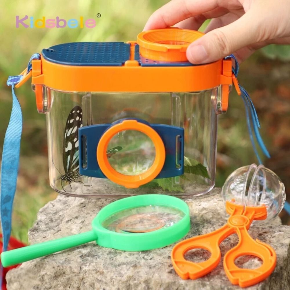 Outdoor Insect Box with Magnifier, Bug Viewer, Observer Kit, Catcher Cage, Science Exploration Tools