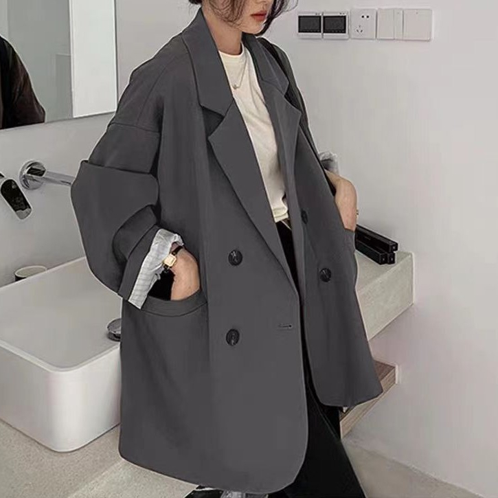 Blazer women Suit coat for women 2024 spring and autumn new long-sleeved Korean style loose slimming