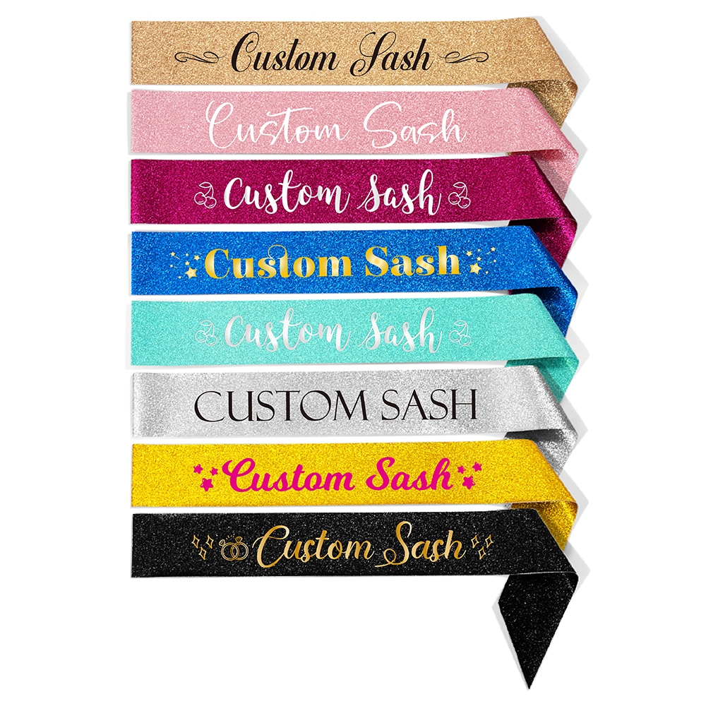 ส่วนบุคคลส่วนตัว Custom Party Sash สําหรับวันเกิดเจ้าสาวอาบน้ําครบรอบ Baby Shower Exclusive Custom S