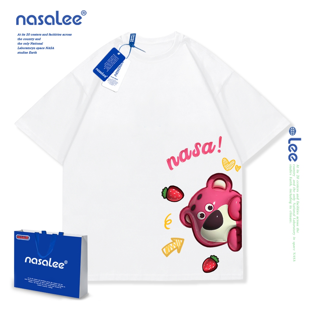 NASAเสื้อยืดแขนสั้นเด็กลายการ์ตูนน่ารัก เสื้อยืดคอกลม ผ้าคอตตอน เสื้อยืดเด็กไสตล์เกาหลี