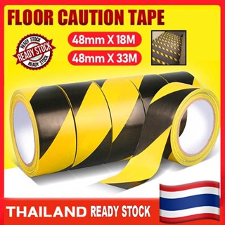 33/18M เทปเหลืองดํา สีเหลืองสีดําชั้นเครื่องหมายเทป PVC