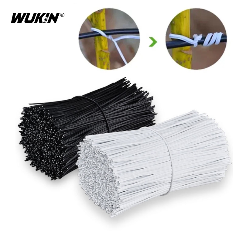 Twist Tie 0.75 มม.ผูกสายสวน Oblate เหล็กลวดนํากลับมาใช้ใหม่ดอกไม้พืชปีนเขา