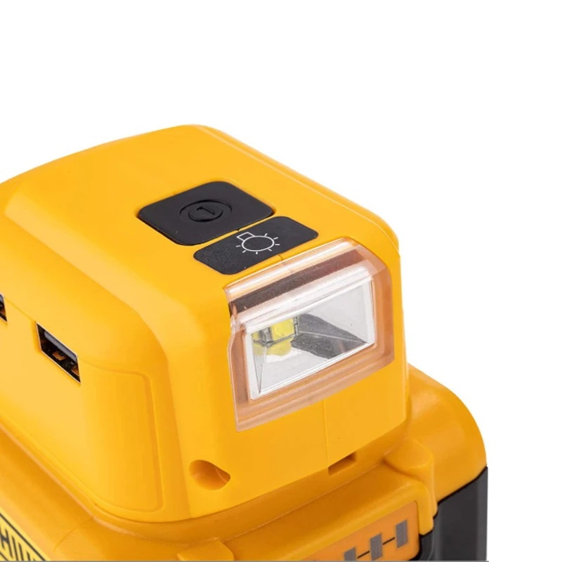 Power Source Converter อะแดปเตอร์แบตเตอรี่สําหรับ Dewalt 18V 20V Max Li-ion แบตเตอรี่ Dual USB Type-C DC LED ทํางาน