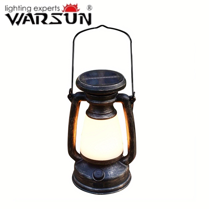 Warsun CP16 ไฟแคมป์ปิ้ง Vintage ไฟตะเกียงแคมป์ปิ้ง ย้อนยุค USB ชาร์จสําหรับ ผจญภัยกลางแจ้งและเต็นท์ Camping โคมไฟ