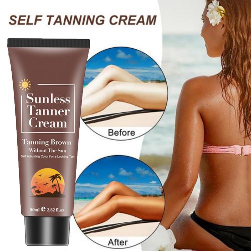 Tan Cream Body Tanning Lotion Moisturizing Tropic Dark Tanning Oil Hawaiian Outdoor Gel สําหรับป้องก