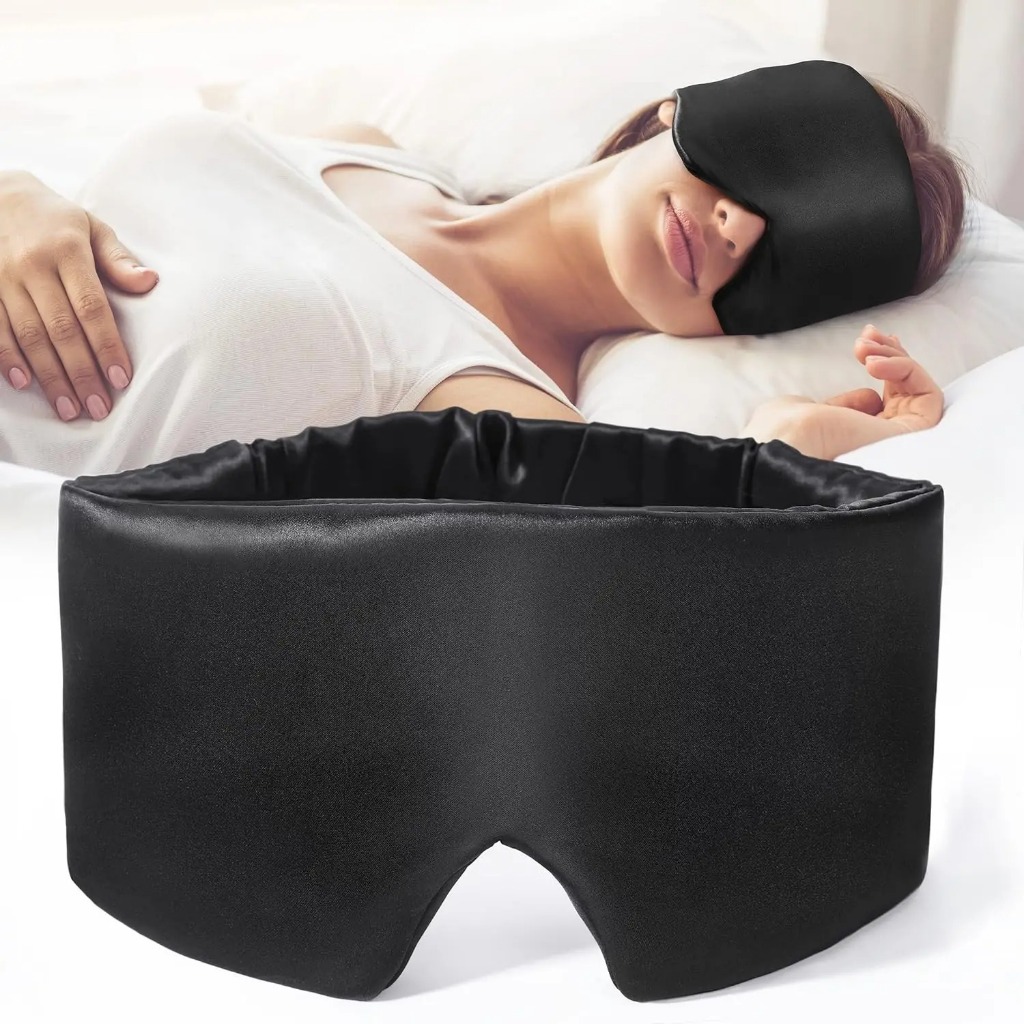 Mulberry Silk Sleeping Mask Large Eye Cover Face Sleep Mask Soft Eye Patch Blackout Blindfold